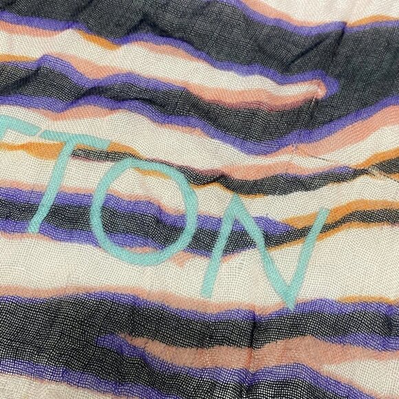 Auth LOUIS VUITTON Etole - Pink Purple Orange Scarf Cashmere Silk - Picture 2 of 9